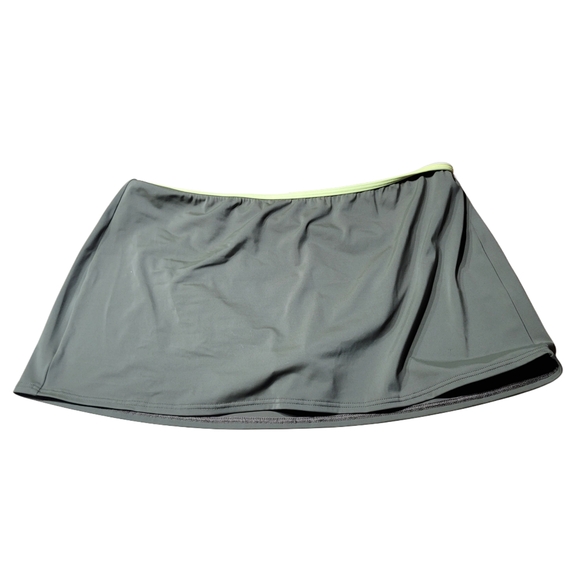 Victoria's Secret Olive Green Bikini Top with Yellow Trim And Skort Bottom - Picture 4 of 11